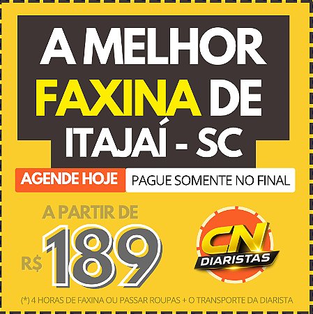 A Melhor Faxina de ITAJAÍ a partir de R$189