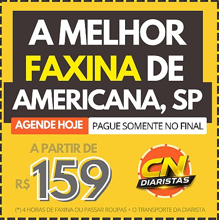 A Melhor Faxina de AMERICANA a partir de R$159