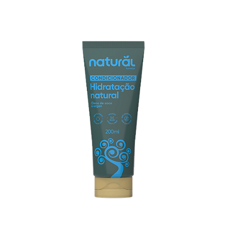 Condicionador Natural com óleo de coco e argan 200mL