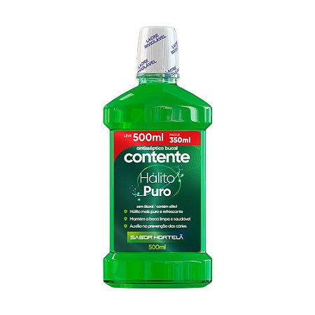 Antisséptico Bucal Contente Hálito Puro 500ml