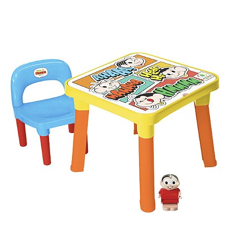 Mesinha Com Cadeira e Boneco Turma Da Monica