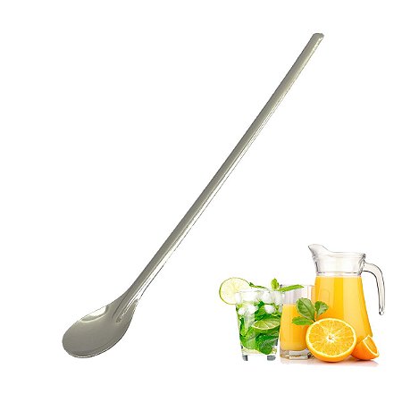 Colher Para Sucos e Drinks Bailarina Aço Inox 30 cm