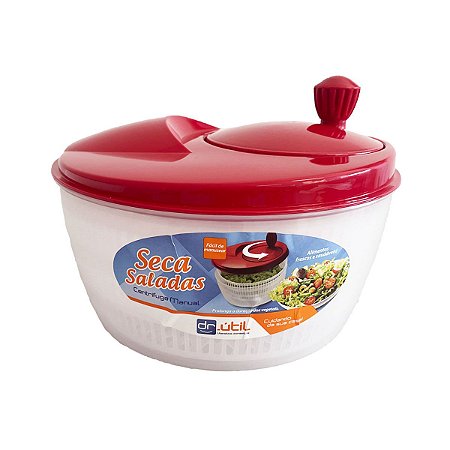 Seca Salada Centrifuga Secador Verduras Manual Grande 4 L