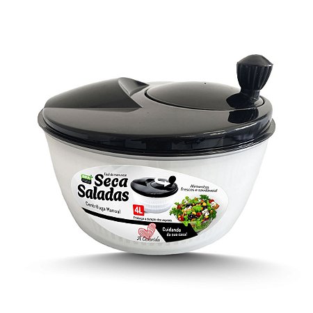 Centrífuga de Salada A Colorida Seca Saladas 4 Litros Manual Vermelho