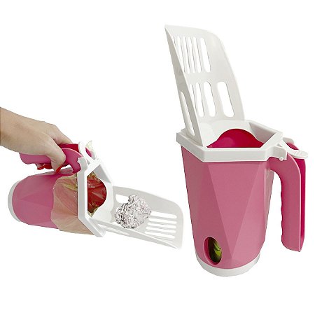Pá Higiênica Cata Caca Pet Cães e Gatos Com Saco - Rosa