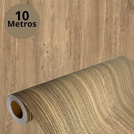 Papel de Parede Adesivo Madeira 3D 10 Metros