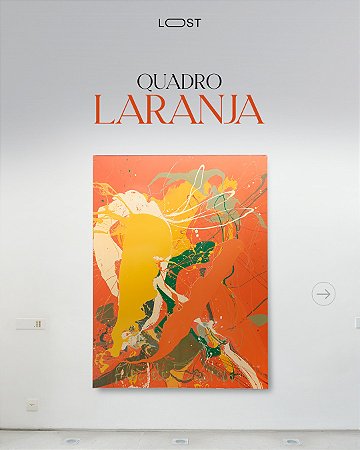 Quadro Abstrato Laranja Moderno