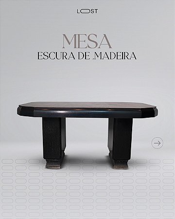 Mesa escultura de madeira tipo oriental