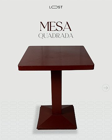 Par de mesas em metal vermelho