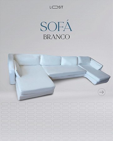 SOFÁ BRANCO C/ 4 LUGARES