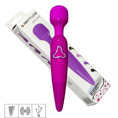 Varinha Mágica de Silicone Recarregável. 7 níveis de vibrações - Pretty Love