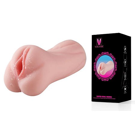 Masturbador Masculino em Cyberskin Formato Vagina e Ânus