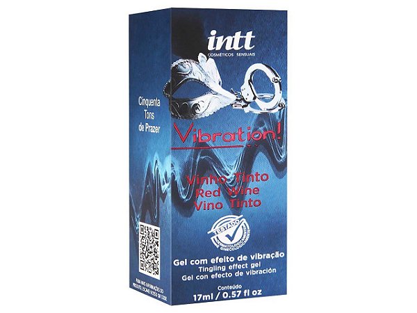 Gel Excitante Vibration Funcional 17g - Sabor 50 tons de vinho tinto 17g - Intt