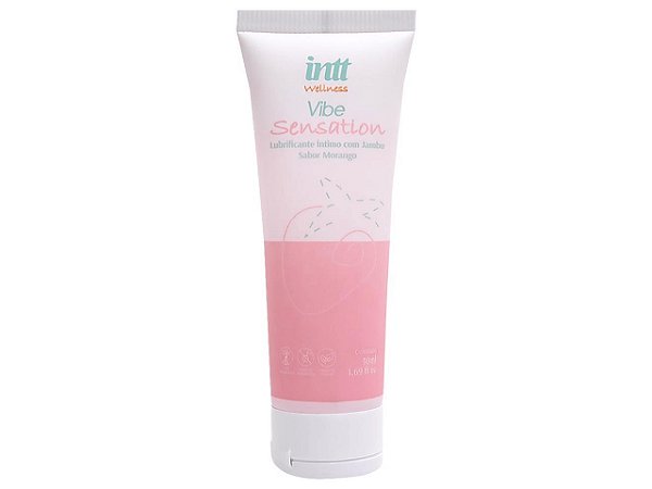 Lubrificante  Vibes Sensation-Com Jambu Vibra -50ml - Intt - Sabor morango