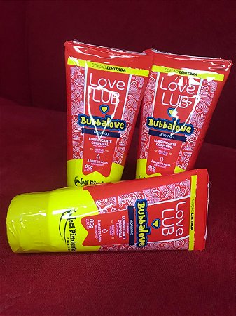 Love Lub Bubbalove Lubrificante Corporal Beijável 60g- Sabor Morango- La Pimienta