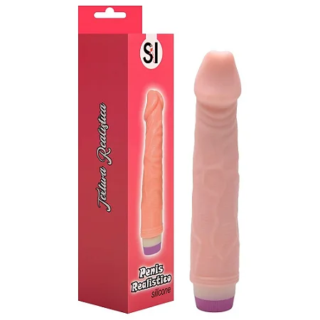 Prótese Pênis Vibrador 22 X 4Cm Dildo  Sexy Import