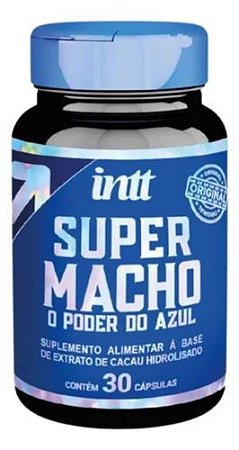 Super Macho Cápsulas-O Poder do Azul- Potencializador Masculino Intt