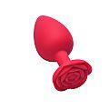 Plug Anal em silicone - Formato de Rosa - Tamanho G - 10,0x4,0