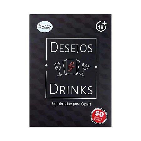 kit  Desejos e Drinks Jogo de Cartas e Bracelete com chicote