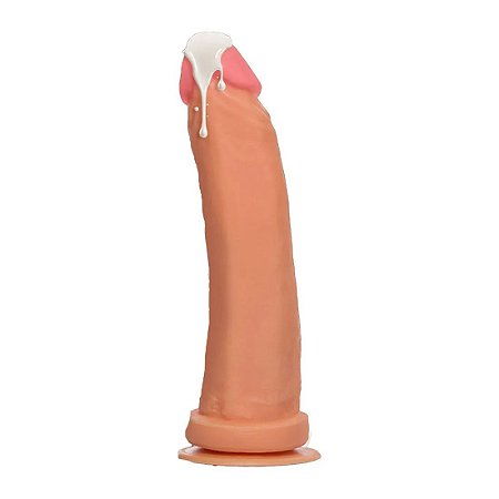 Prótese Pênis Ejaculador Curvado  -  18,5 x 4,5 cm com Ventosa