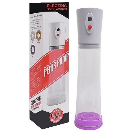 Bomba Peniana Elétrica - 3 Anéis Pênis