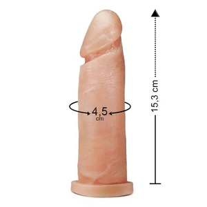 Prótese Pênis Realístico Maciço 15,3 X 4Cm
