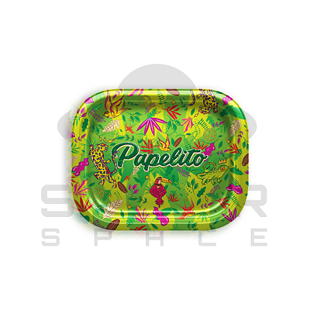 Bandeja De Metal - Papelito - Grande - Fauna e Flora Verde