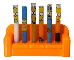 Piteiras de Vidro - Os Simpsons + Suporte Sofá - Kit C/6