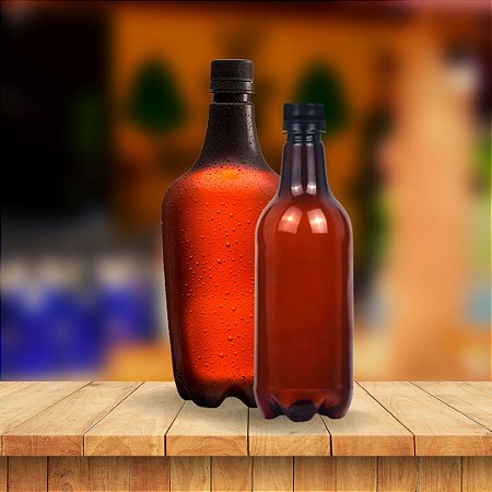 Garrafa PET Growler com tampa com lacre