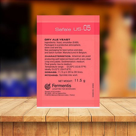 Fermento Safale US-05 Levedura Fermentis