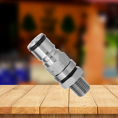 Terminal Ball lock Gas com Base rosca 1/4"