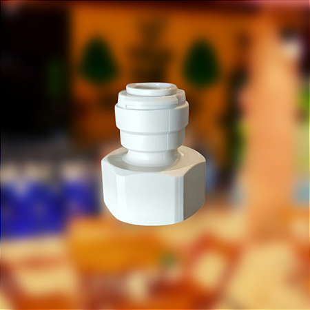 Conexao rapida DMFIT rosca femea 5/8" BSP x tubo 3/8" (Pequena) Kegerator Cerveja Artesanal