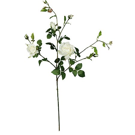 Galho De Rosas Brancas