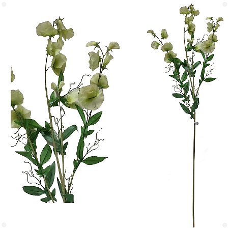 Galho de Flor de Ervilha Doce Artificial 95CM KIT Com 3 Liquidação