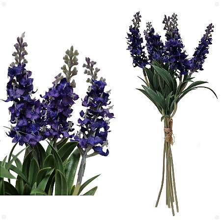 Buquê de Lavanda Artificial Premium 32CM Cor Roxo