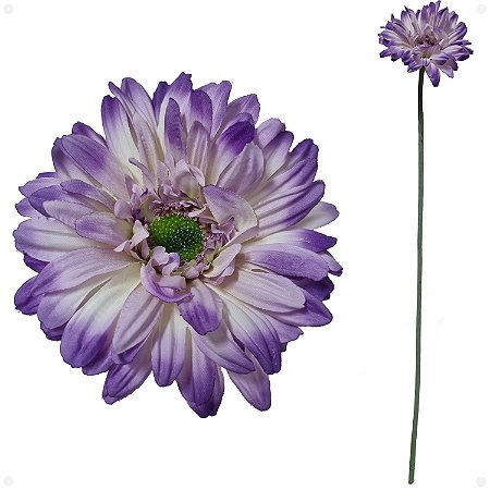 Galho de Gérbera Lilás Artificial Premium 60CM KIT