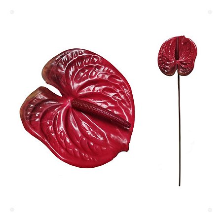 Antúrio Artificial Premium 65cm Decoração - 3 Cores