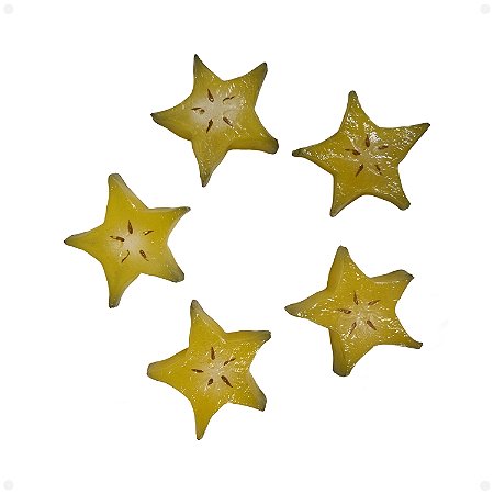Carambola em Pedaços Artificial Premium Kit com 2
