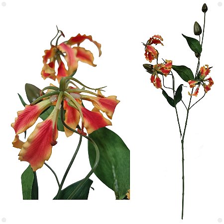 Flor Gloriosa Exótica Artificial Premium 68CM