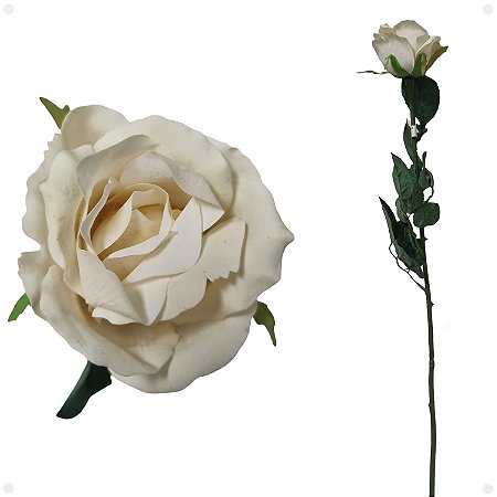 Botão De Rosa Com Toque Real 75cm Flor Artificial