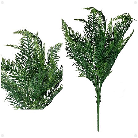 Buquê Verde Samambaia Crespa Artificial Planta KIT