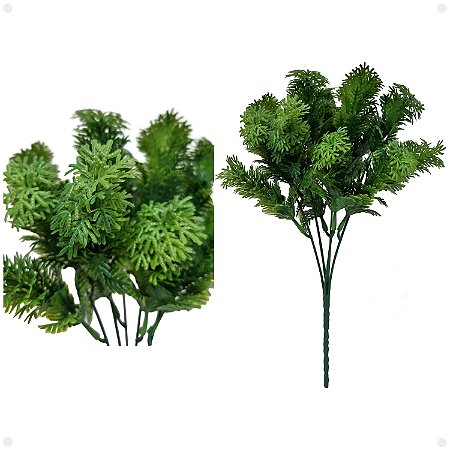 Buquê Verde Folhas Mistas Artificial Planta KIT