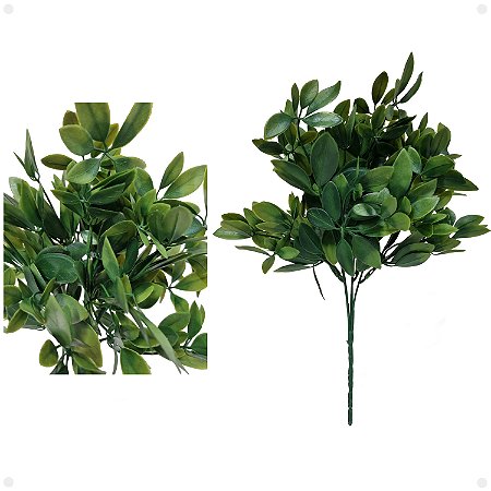 Buquê Verde Folhas Laranjeira Artificial Planta KIT