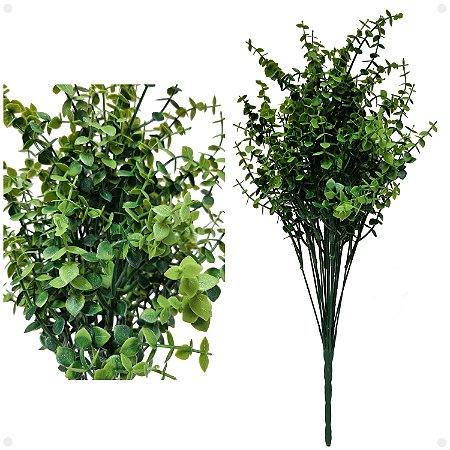 Buquê Verde Eucalipto Artificial Planta Jardim 50CM