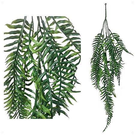 Pendente de Samambaia Americana Verde Artificial 70CM