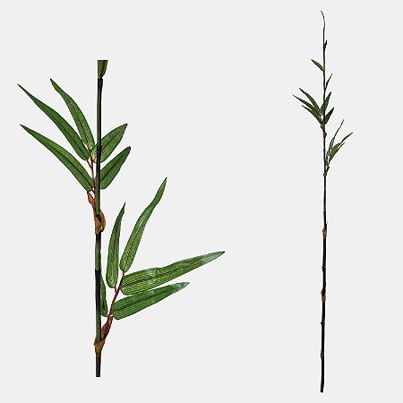 Galho de Bambu com Folhas Artificial Premium Flexivel
