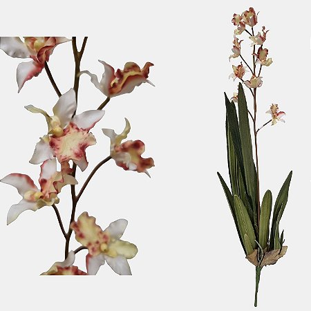 Orquídea Oncidio Oncidium Folhas Artificial Premium Grande