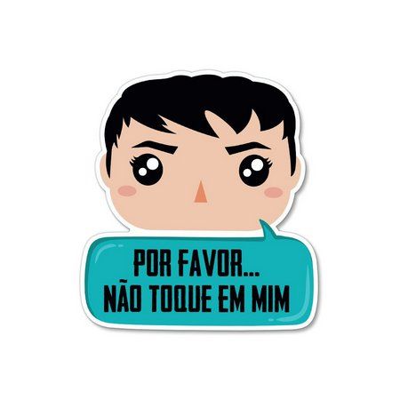 Placa Decorativa 20x20 - Não Toque em Mim - Preto