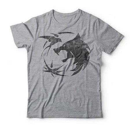 Camiseta The Witcher Logo - Mescla Cinza