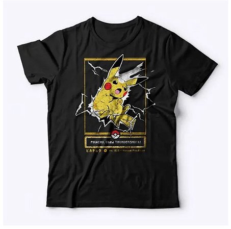 Camiseta Choque do Trovão - Preta